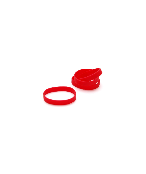 Lot de 100 Bracelets Silicone Rouge Taille Adulte – Réutilisable et Confortable (Réf. ICA1474414)