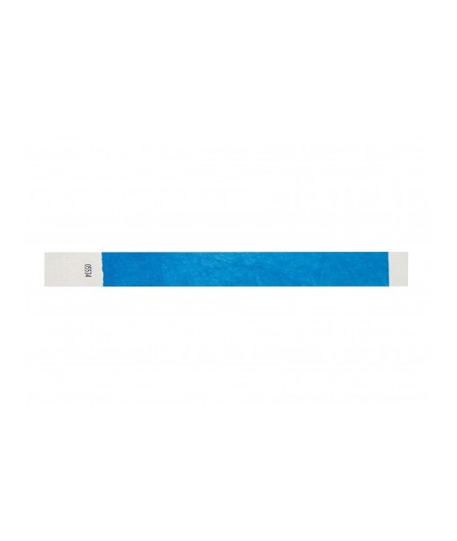 Lot de 100 Bracelets Tyvek Bleu Roi 19mm en Papier Indéchirable (Réf. ICA1475048)