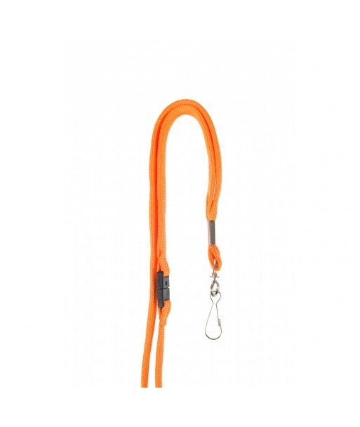 Tour de cou orange avec  Mousqueton Métallique